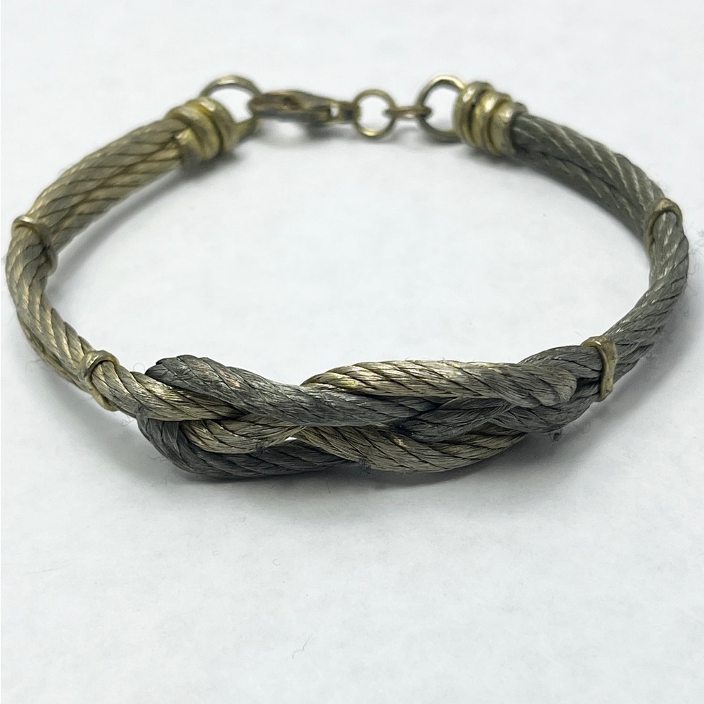 Vintage Metallic Thread Braided Bracelet